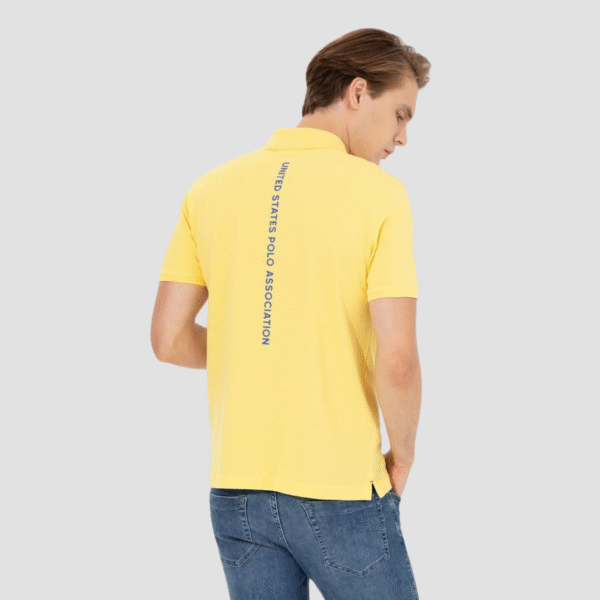 Men's Yellow Polo Neck T-Shirt