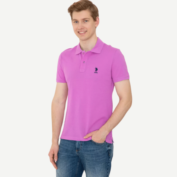 Men's Purple Polo Neck T-Shirt