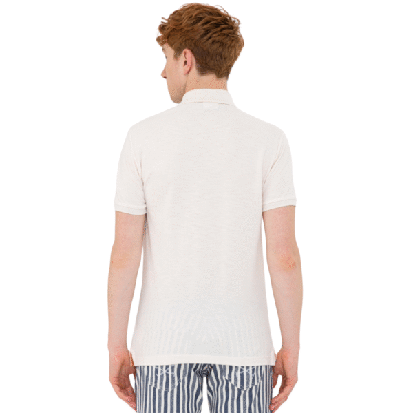 Men's Cream Polo Neck T-Shirt