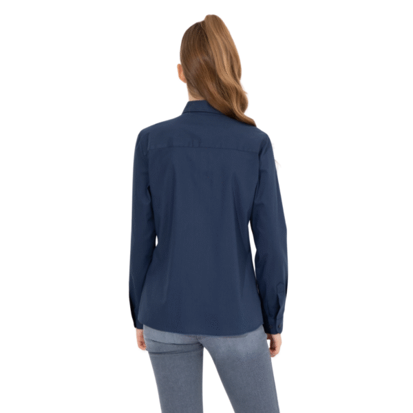 Women's Navy Blue Long Sleeve Basic Shirt