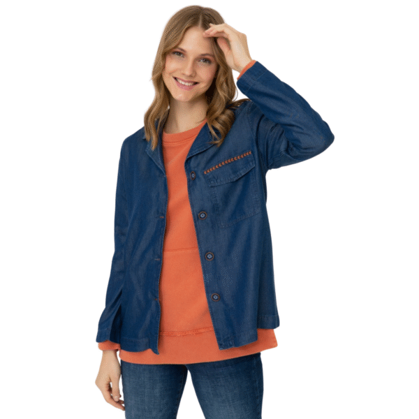 Women's Dark Blue Jean Shirt