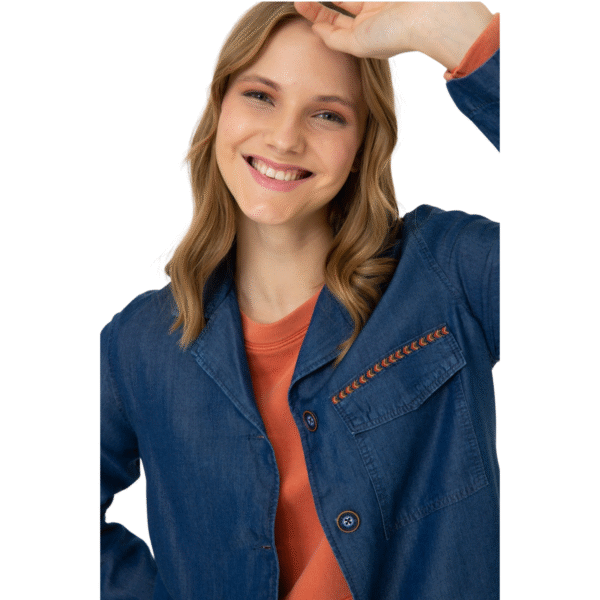 Women's Dark Blue Jean Shirt
