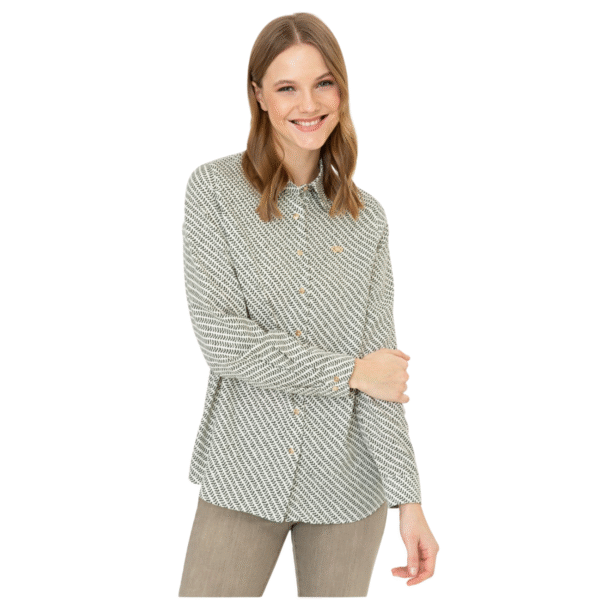 Women's Khaki Long Sleeve Shirt