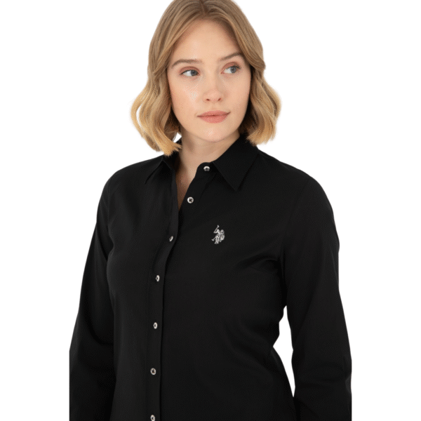 Women's Black Long Sleeve Basic Shirt