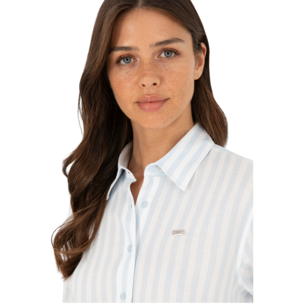 Women's Light Blue Long Sleeve Shirt