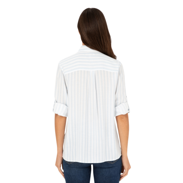Women's Light Blue Long Sleeve Shirt