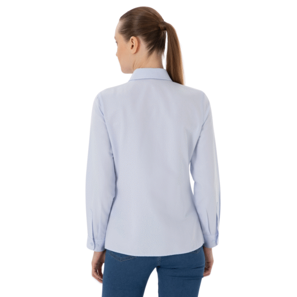 Women's Light Blue Long Sleeve Basic Shirt