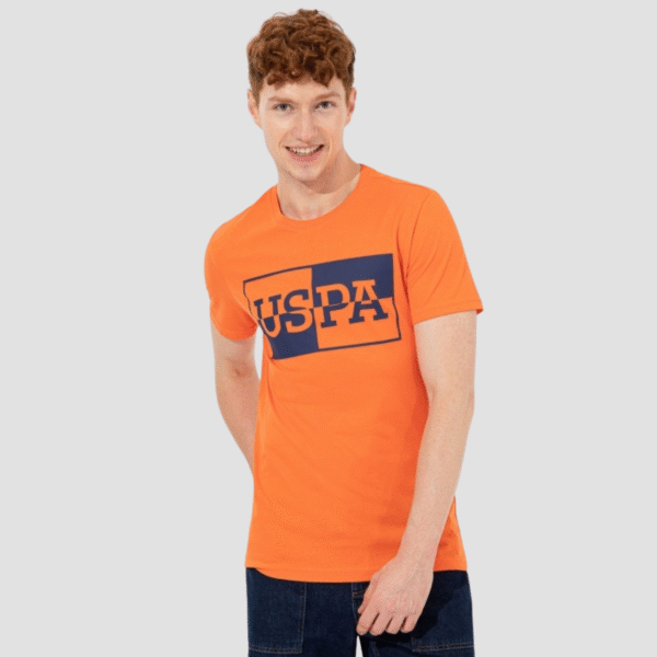 Men's Orange Crew Neck T-Shirt