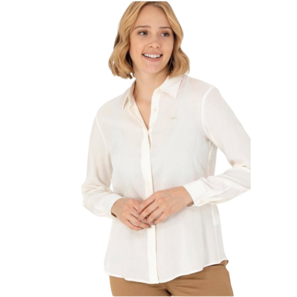 Women's Ecru Long Sleeve Shirt